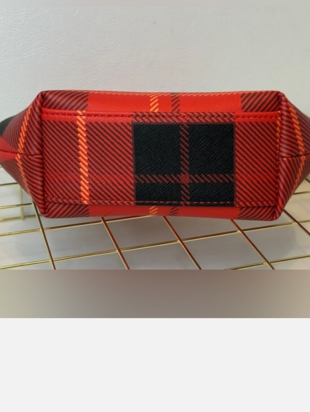 Kate Spade Newbury Lane Red Rachelle Plaid Satchel Wallet Make-up Bag Combo OS - Picture 15 of 16